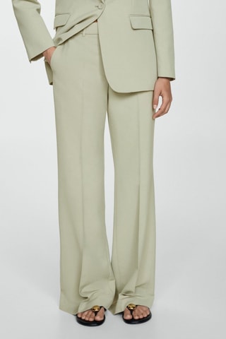 Pantalon costume Lyocell - Vert pastel
