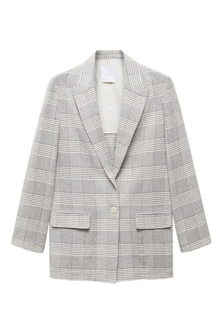 Blazer imprimé carreaux - Gris