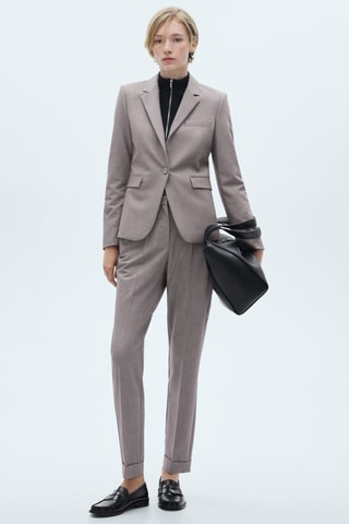 Blazer costume droit - Gris