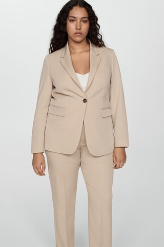 Blazer costume cintré - Gris clair