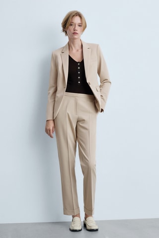 Blazer costume cintré - Gris clair