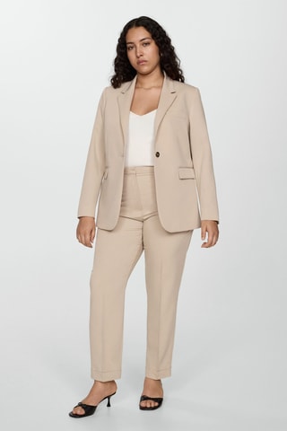 Blazer costume cintré - Gris clair