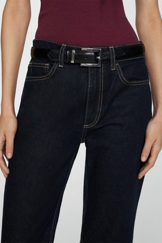 Jean droit taille haute - Bleu