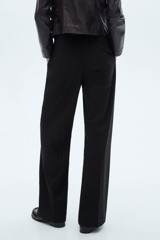 Pantalon droit taille élastique - Noir