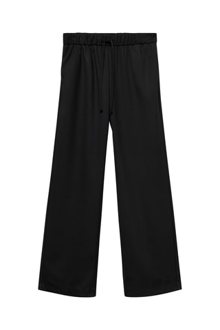 Pantalon droit taille élastique - Noir