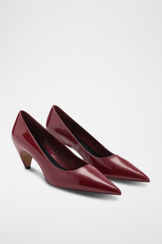 Chaussures vernies à talon - Rouge