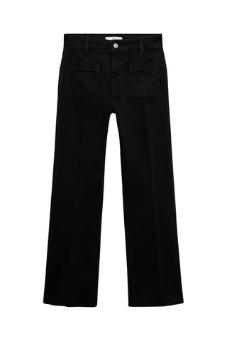 Jean flare crop poches - Noir