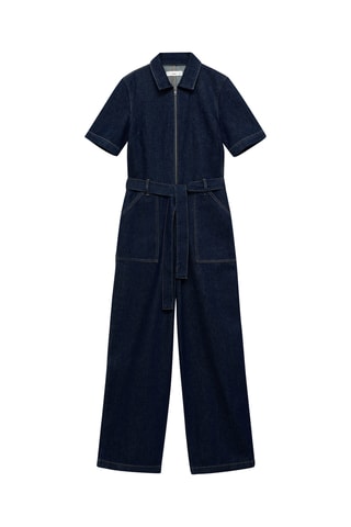 Combinaison en jean rinse wash - Bleu