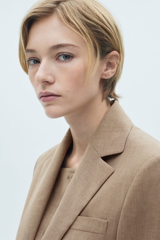 Veste de costume en laine - Marron