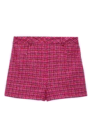 Short tweed taille normale - Fuchsia