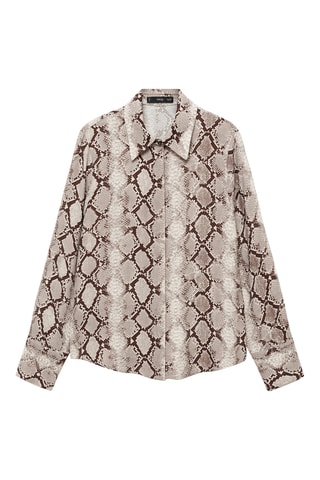 Chemise imprimée serpent - Marron