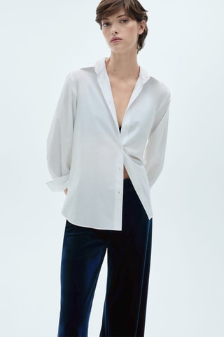 Pantalon wideleg velours - Bleu nuit