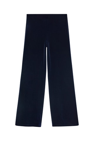 Pantalon wideleg velours - Bleu nuit