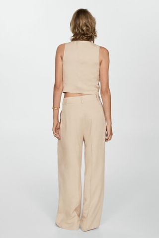 Pantalon wideleg Lyocell - Beige