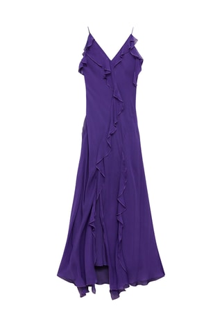 Robe gaze volants - Violet