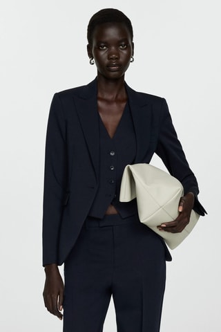 Blazer costume cintré - Bleu marine foncé
