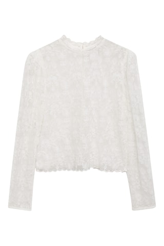 Blouse semi-transparente - Blanc cassé