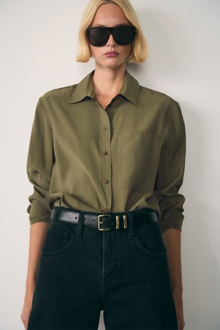 Chemise modale poche - Kaki