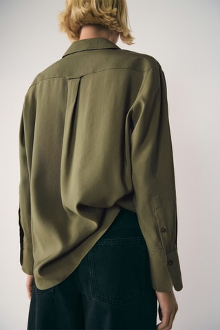 Chemise modale poche - Kaki