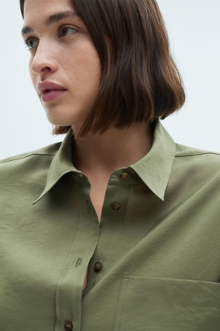 Chemise modale poche - Kaki