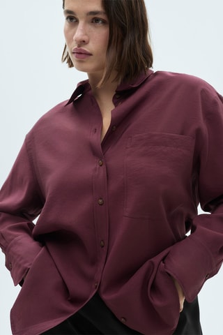 Chemise modale poche - Violet