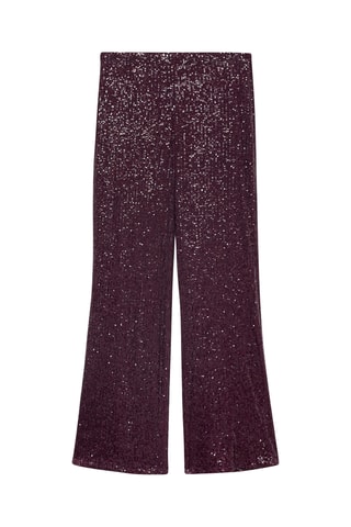 Pantalon palazzo sequins - Bordeaux