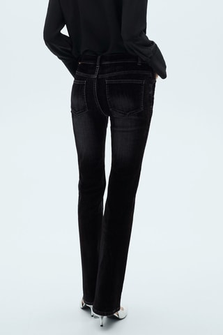 Jeans flare taille basse - Bleu marine