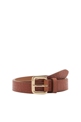 Ceinture effet crocodile - Marron