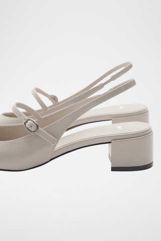 Chaussures talon boucle - Gris