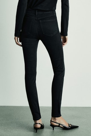 Jean skinny taille haute - Noir