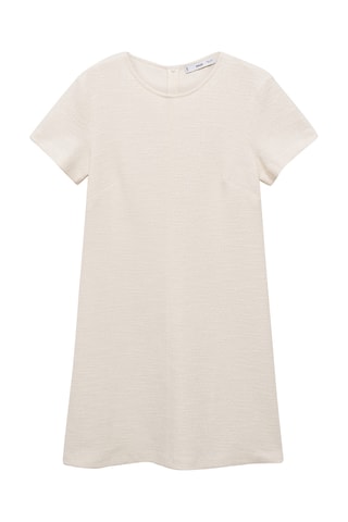 Robe courte tweed - Écru