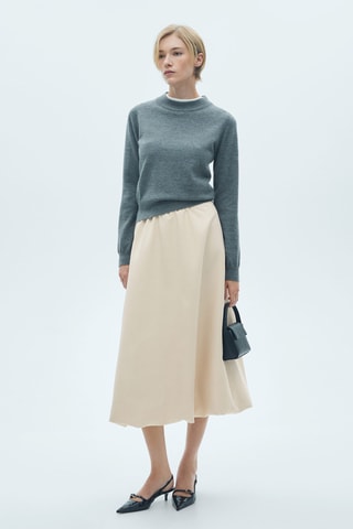 Jupe midi évasée - Sable
