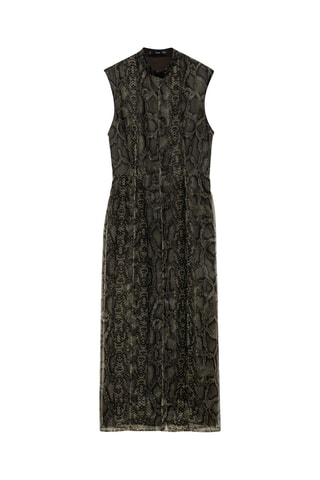 Robe organza dos nu - Écru