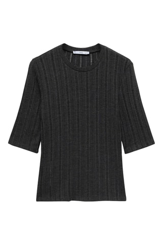 T-shirt maille manches courtes - Gris