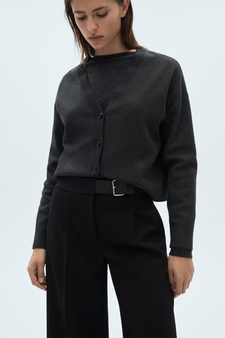 Pantalon droit avec ceinture - Noir