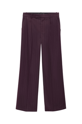 Pantalon pinces rayures tennis - Bordeaux