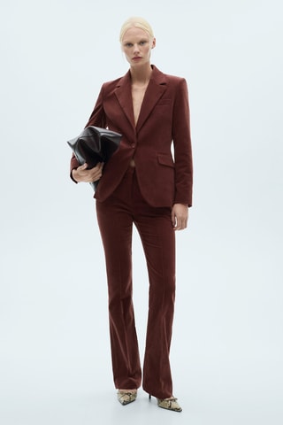 Blazer costume velours - Bordeaux