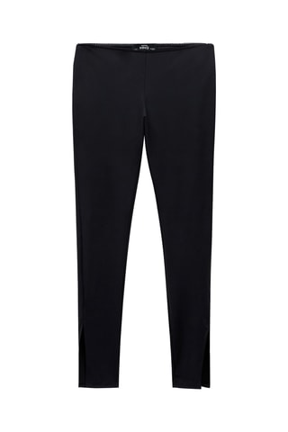 Leggings à fente en bas - Noir
