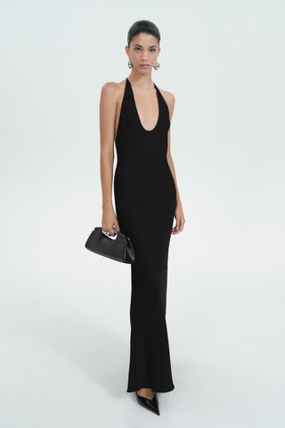 Robe décolletée dos nu - Noir