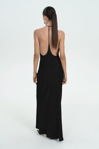 Robe décolletée dos nu - Noir