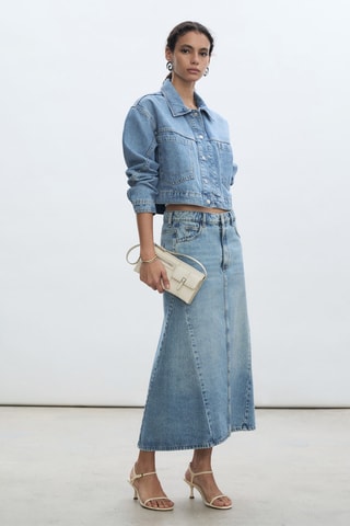 Blouson jean poches - Bleu