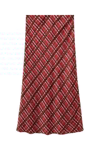 Jupe longue carreaux - Rouge