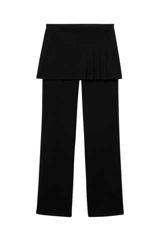 Pantalon-jupe plissé - Noir