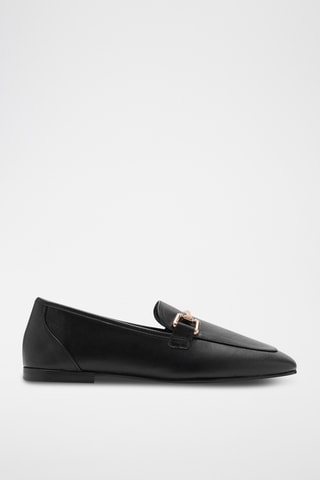 Mocassins cuir détail métallique - Noir