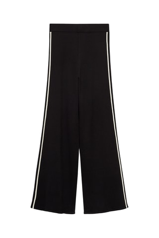 Pantalon maille rayure contrastante - Noir