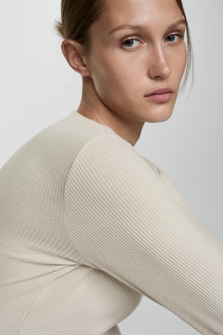 T-shirt maille manches longues - Sable