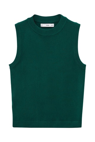 Top maille larges bretelles - Vert foncé
