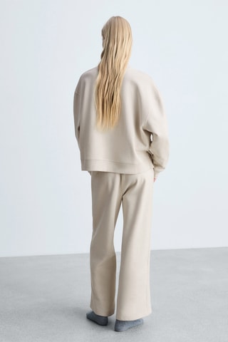 Pantalon tissu éponge coton - Sable