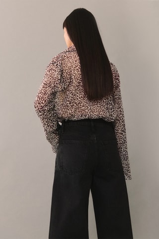 Chemise fluide léopard - Marron