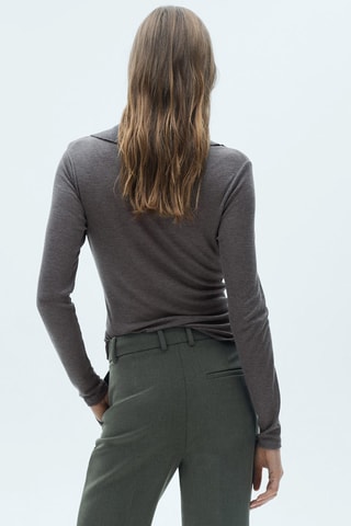 Polo à col boutonné - Gris